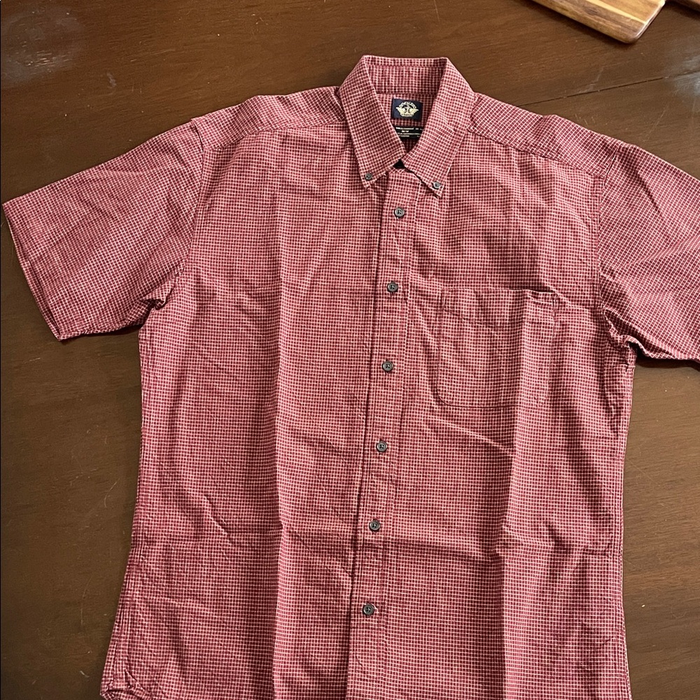 Dockers Men's Red Plaid Casual Shirt
